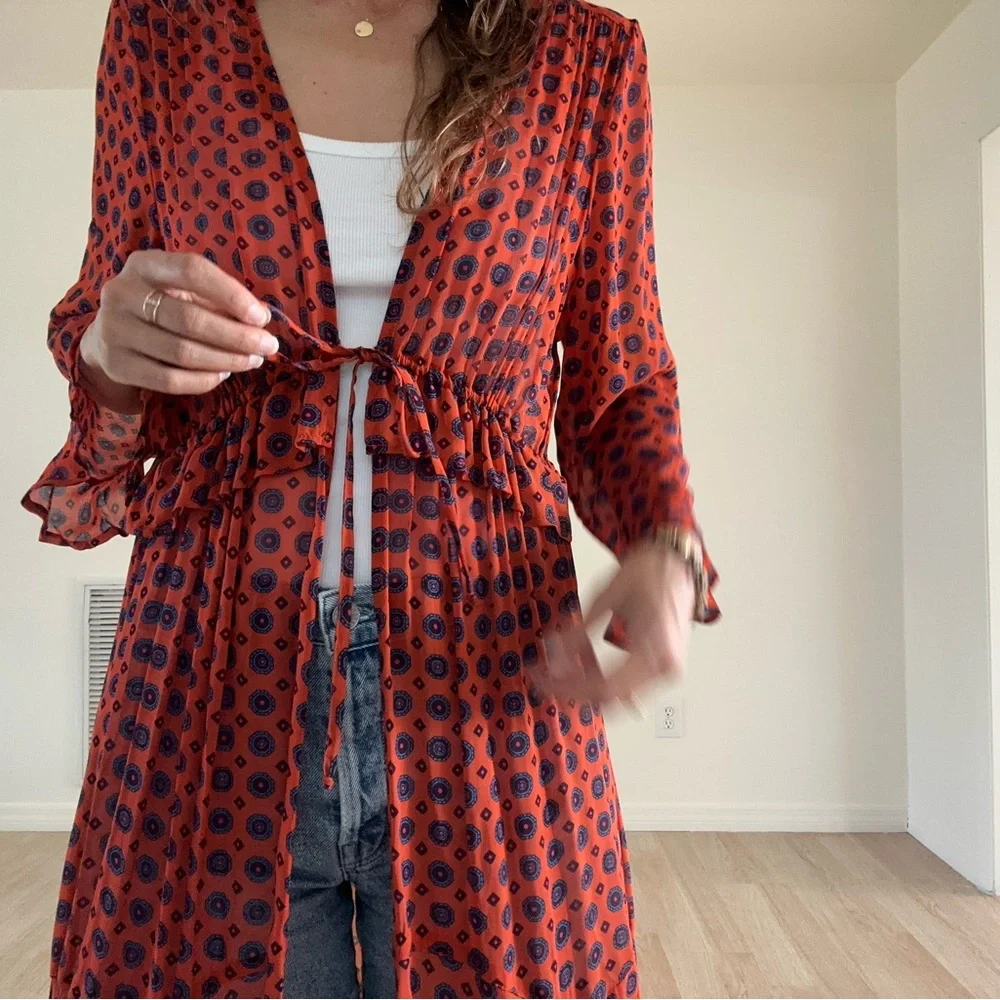 Free People Red and Blue Jacket Dress - Picture 3 of 7